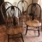 Set of 4 Oak Windsor Back Chairs