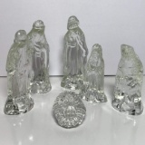 6 pc Etched Glass Nativity Set