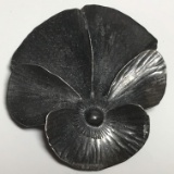 Vintage Sterling Silver Pansy Pin