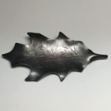 Vintage Sterling Silver Leaf Pin