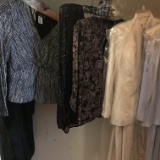 Beautiful Lot of Ladies Gowns, Tops & Fur Coat - Size Small Petite