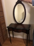 Wooden 2 Drawer Vanity With Mirror