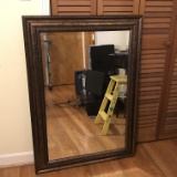 Large Mirror with Ornate Molded Resin Frame