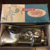 Vintage Universal Meat Grinder Chopper in Original Box