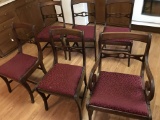 Vintage Set of 6 Duncan Phyfe Style Dining Chairs