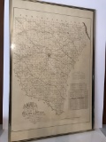 Framed Map of Spartanburg County