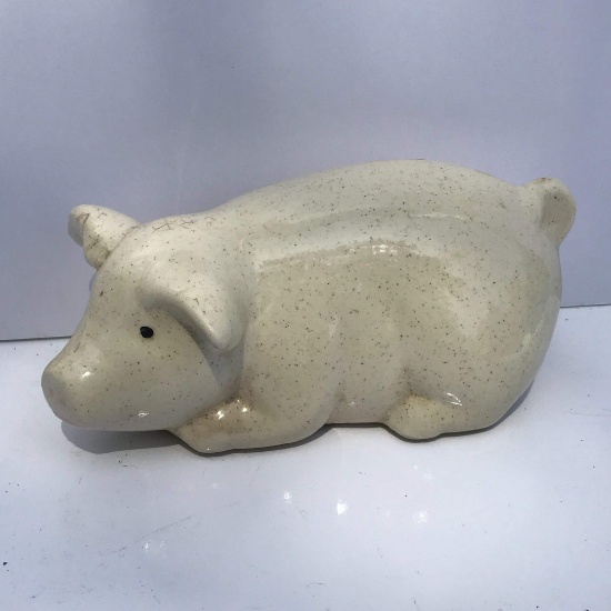 Adorable Vintage Pottery Pig Figurine