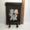 Vintage Wood Adorable Puppy Kitty Coat Rack