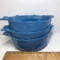 Lot of 3 1999 Quaker Oatmeal Plastic Bowls with Measuring Lines For Water