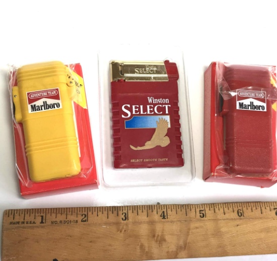 Vintage Lot of Marlboro Promotional Lighters