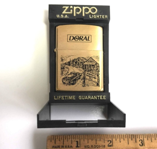 Vintage Doral Brass Zippo Lighter