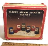 Vintage Rubber Animal Stamp Set