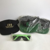 Lot of Cigarette Promotional Hats & Sunglasses by Benson & Hedges, Kool & Merit