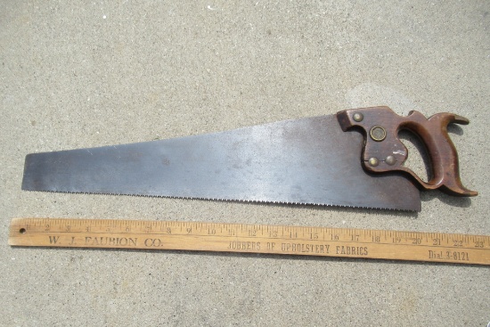 H. Disston Carpenter's Hand Saw 10 Tpi