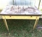 Vintage Enamel Top Table with Leafs and Hairpin Legs