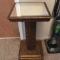 Vintage Ornate Wooden Stand with Mirror Top & Gilt Finish