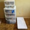 Lot of Plastic Storage Boxes and Drawers with contents