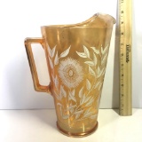 Orange Glass Pitcher