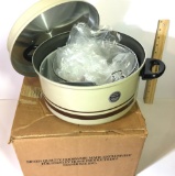 New Meyer Porcelain on Aluminum 6 1/2 quart Stock Pot with Lids. In original box.