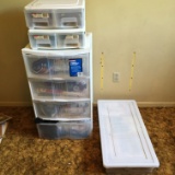 Lot of Plastic Storage Boxes and Drawers with contents