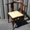 Bicentennial Corner Chair with Queen Anne Legs & Upholstered Seat