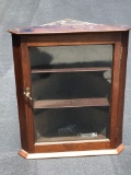 Vintage Wooden Hanging Cabinet with 3 Shelves