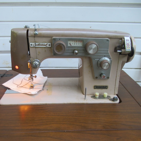 Morse Centennial Zig Zag Sewing Machine in Cabinet