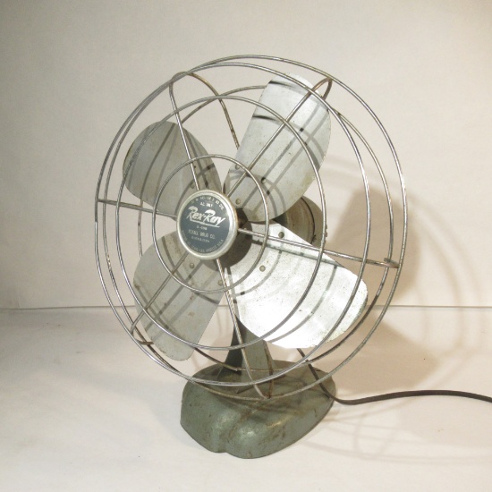 Rex Ray Vintage Oscillating Fan Distributed by Rexall Drug Co. - Made in USA