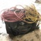Lot of Electrical Cords in Husky Tool Bag