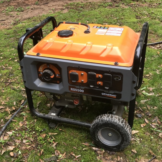 Generac RS5500 Powerdial 5500 Watt Generator - NEVER USED - Never Had Fuel in It