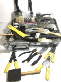 Lot of Paint Brushes & Misc Hand Tools