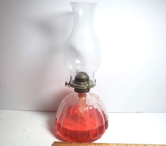 Vintage Glass Oil Lamp