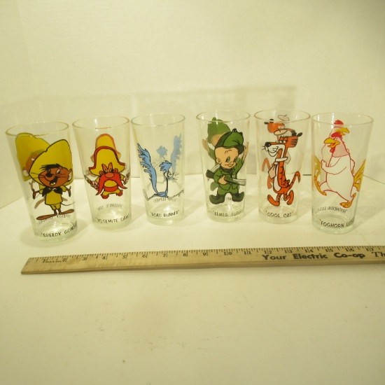 6 Looney Tunes Warner Bros. Pepsi Glasses