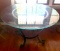 Wrought Iron Copper Glass Topped Table