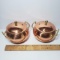 Vintage Copper Lidded Smudge Pots Set of 2