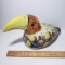 Vintage Large Signed Tonala Mexican Pottery Toucan Bird