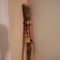 Rattan Wrapped Handle Wood Walking Stick