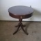 Vintage Wood Federal Style Drum Side Table