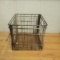 Vintage Metal Wire Dairy Crate