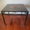 Slate Top Wrought Iron Side Table