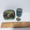 Set of 3 Décor Trinket Boxes - Cloisonné, Jeweled Frog
