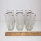 Vintage Embossed Gold Rimmed Glass Set of 6