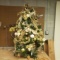 Decorated 4 foot Christmas Tree with Gold Tone Decorations