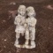 Girl and Boy Composite Yard Statue