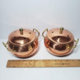 Vintage Copper Lidded Smudge Pots Set of 2