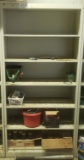 Metal Shelf and Contents