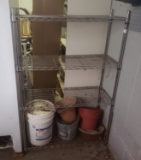 Metal Wire Shelf and Contents