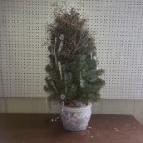 Artificial Tree in Porcelain Planter