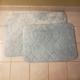 Baby Blue Bathroom Rugs Set of 2