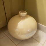 Large Round White Ceramic Vase